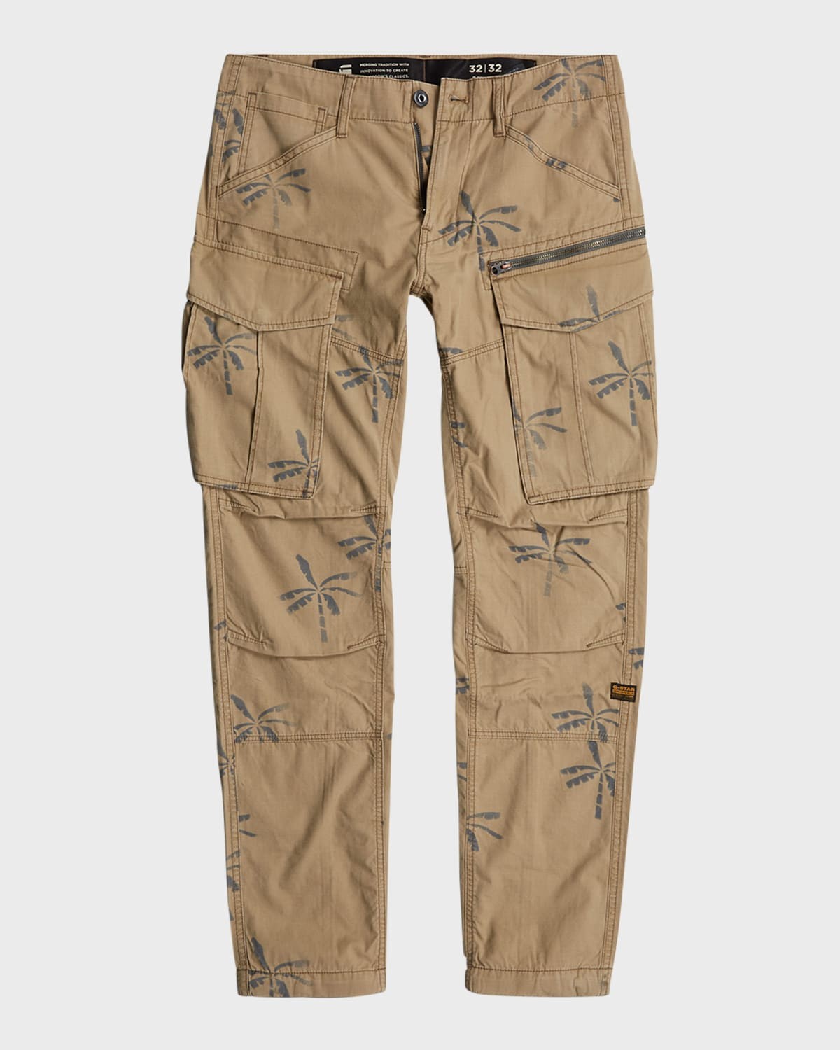 G-star Raw Men Regular fit Cargo Pants 32 / 32 Brown Floral
