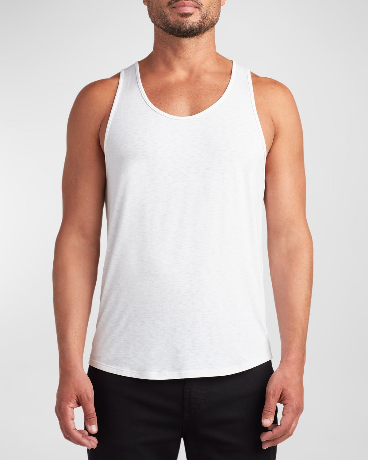 Monfrere Mens  fit Tank Top Shirt Large WHITE Solid