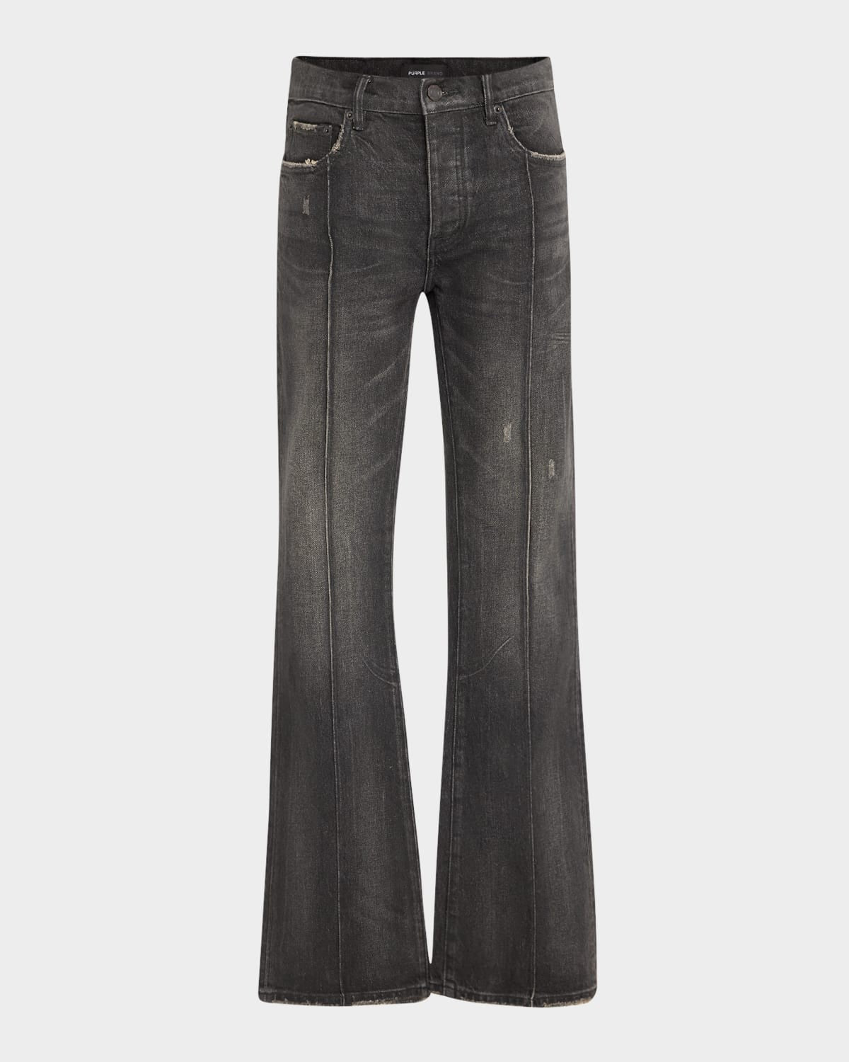 Purple Mens Pintuck Coated Slim Fit Jeans 29 Black
