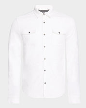John Varvatos Men Regular fit Long Sleeve Button-Up Shirt Small White Solid