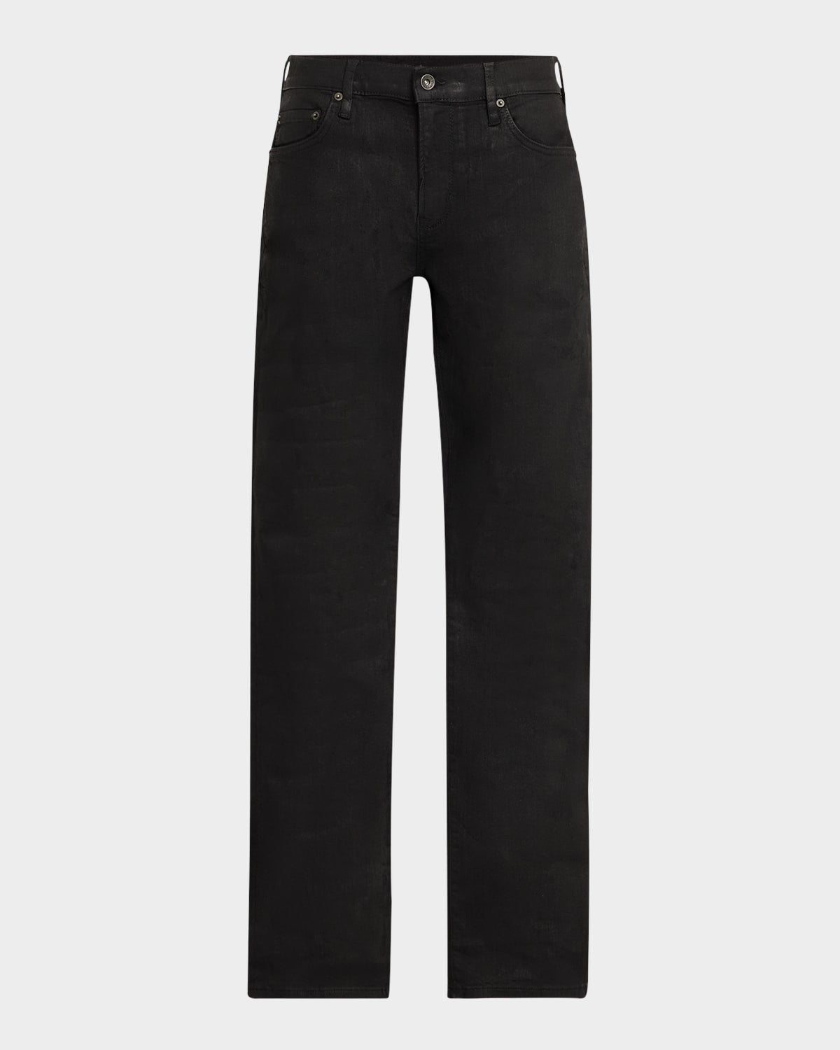 John Varvatos Mens Slim Fit Waxed Coated Jeans Black 30 x 32