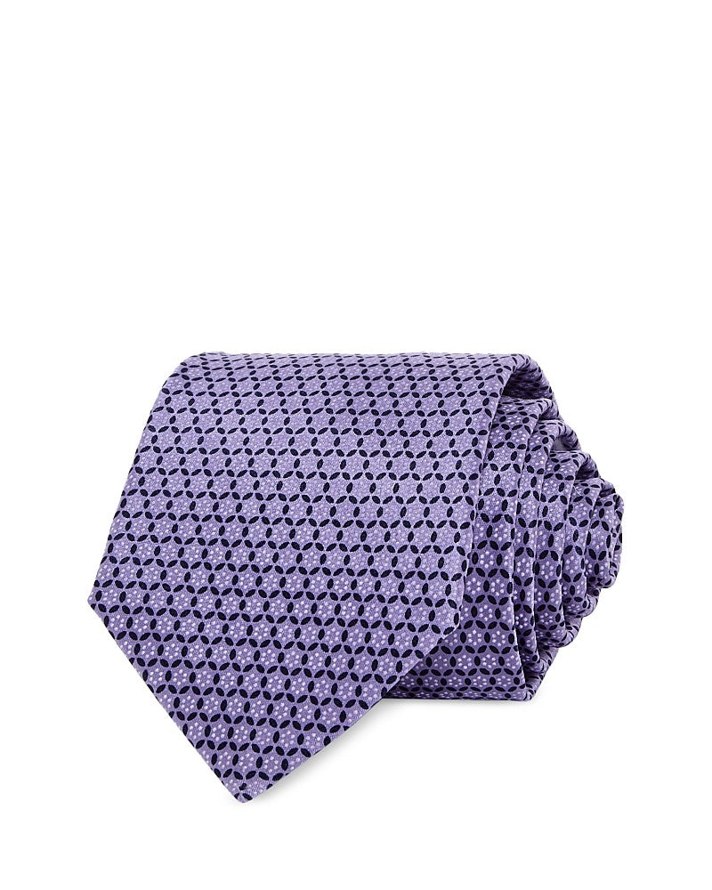 The Men's Store At Bloomingdale's Mens Regular fit Tie Purple Geometric Necktie