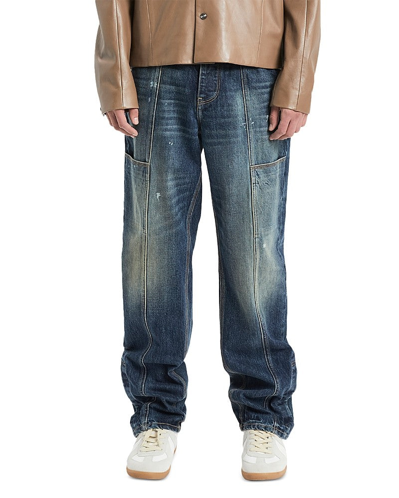 Vayder Mens Carpenter Straight Leg Denim Jeans Savoy Blue 32 / 32