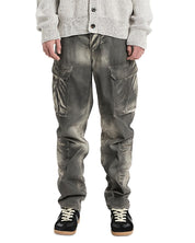 Vayder Mens Catalano Regular fit Tapered Cargo Pants 34 / 32 Black