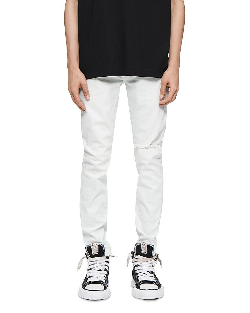 Purple Brand Mens Slim Fit Distressed Jeans Light Blue 33