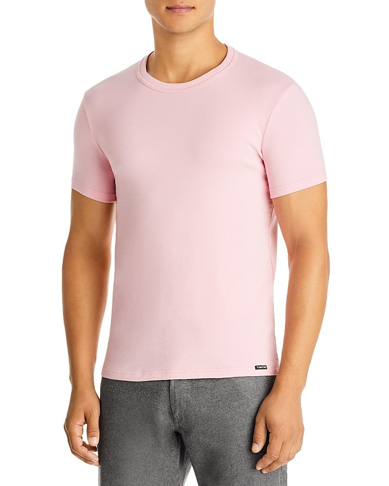 Tom Ford Mens Regular fit T-Shirt Shirt Small Pink Solid