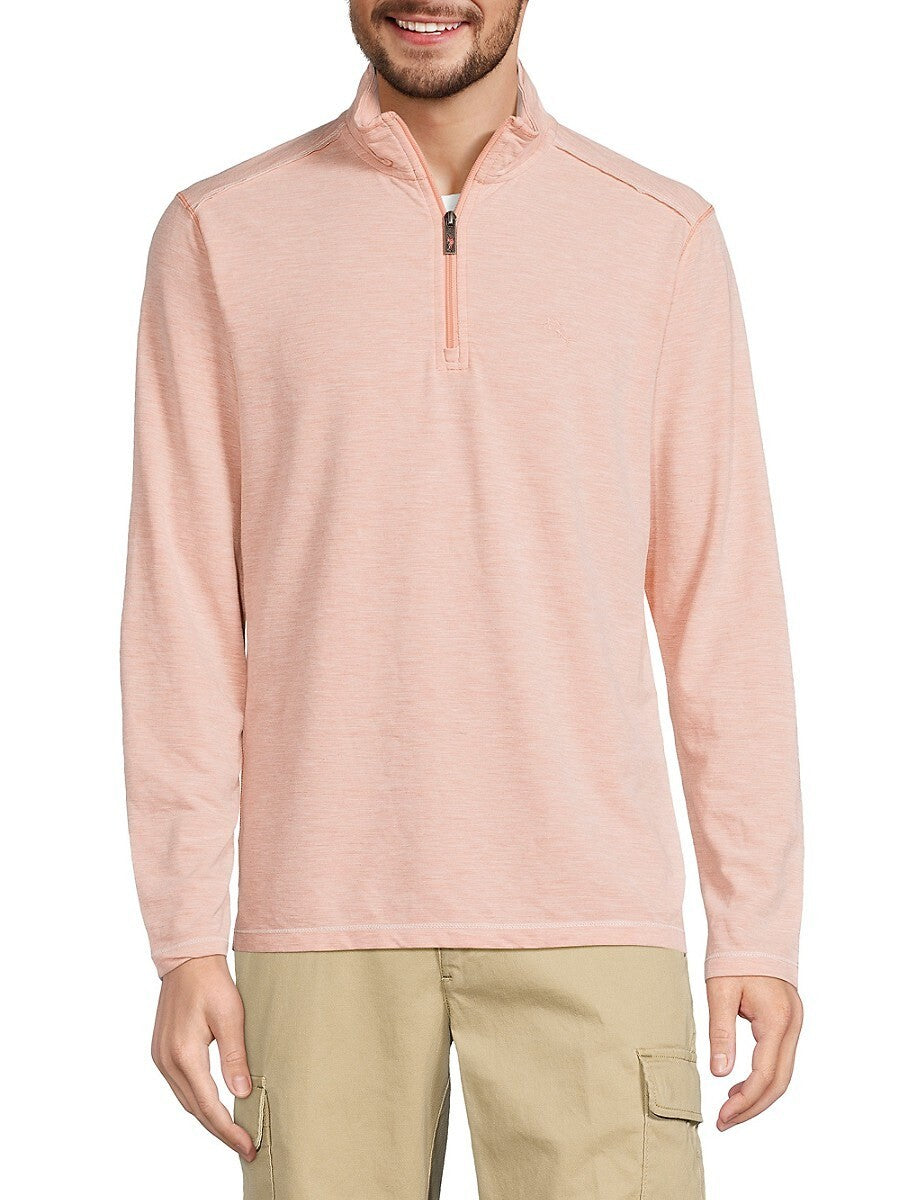 Tommy Bahama Mens Regular fit Half Zip Sweater XXL Orange