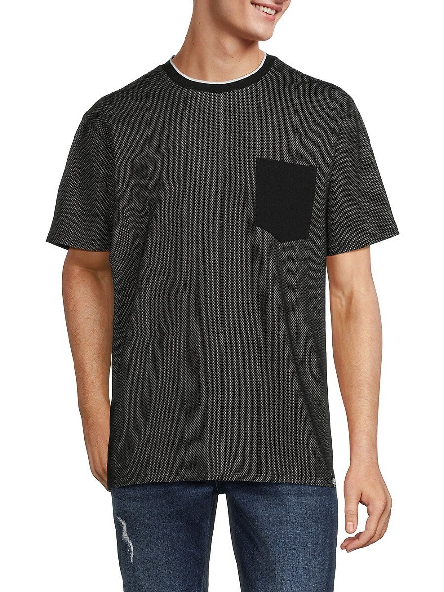 Karl Lagerfeld Paris Mens Regular fit Short Sleeve T-Shirt Shirt Small Black