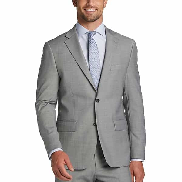 Tommy Hilfiger Mens Modern fit Suit Jacket Blazer 50 R Light Grey Solid Stretch