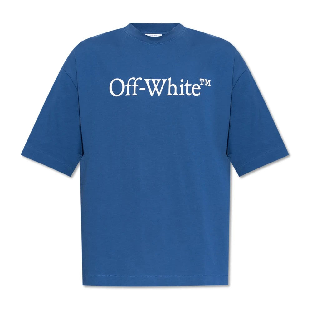 Mens Off White Graphic T- Shirt Small Blue