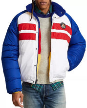 Polo Ralph Lauren Mens Reversible Color Blocked Stripe Down Bomber Jacket XL