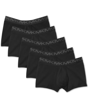 Michael Kors Mens 5 Pack Regular fit Trunks Underwear Large Black Solid