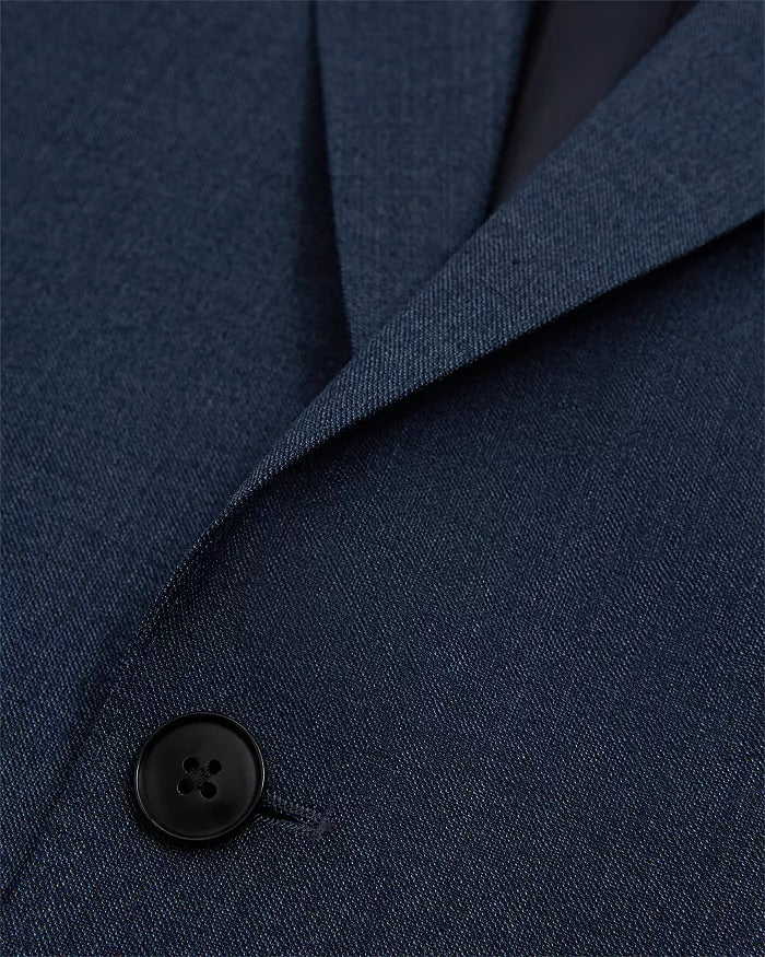 REISS Mens Slim Fit Sharkskin Blazer Sport Coat 44R Navy Blue
