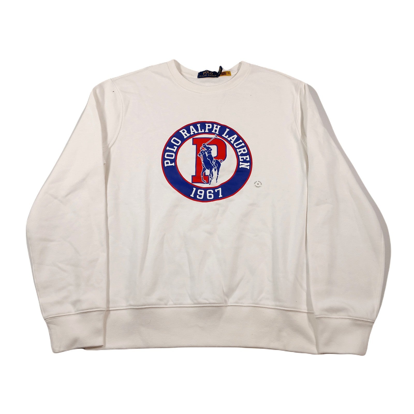 Polo Ralph Lauren Mens Regular fit 1967 Crewneck Sweatshirt Medium White