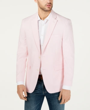 Tommy Hilfiger Mens Modern fit Sport Coat Blazer 42 S Light Pink Solid