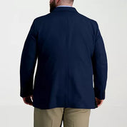 Haggar Mens Classic fit Sport Coat Blazer 50 R Navy Blue Solid