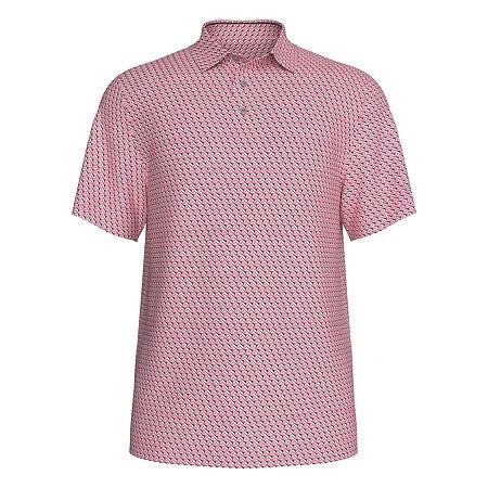 Pga Tour Mens Athletic fit Short Sleeve Polo Shirt XL Pink Stretch