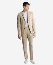 Kenneth Cole Reaction Mens Slim fit 2 Piece Suit 40 R / 33 Waist Beige Check