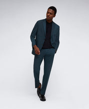 Kenneth Cole Mens Slim fit 2 Piece Suit 42 L / 35 Waist Dark Green Solid Stretch