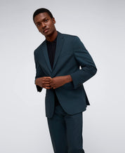 Kenneth Cole Mens Slim fit 2 Piece Suit 38 S / 31 Waist Dark Green Solid Stretch