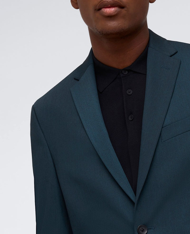 Kenneth Cole Mens Slim fit 2 Piece Suit 36 R / 29 Waist Green Solid Stretch