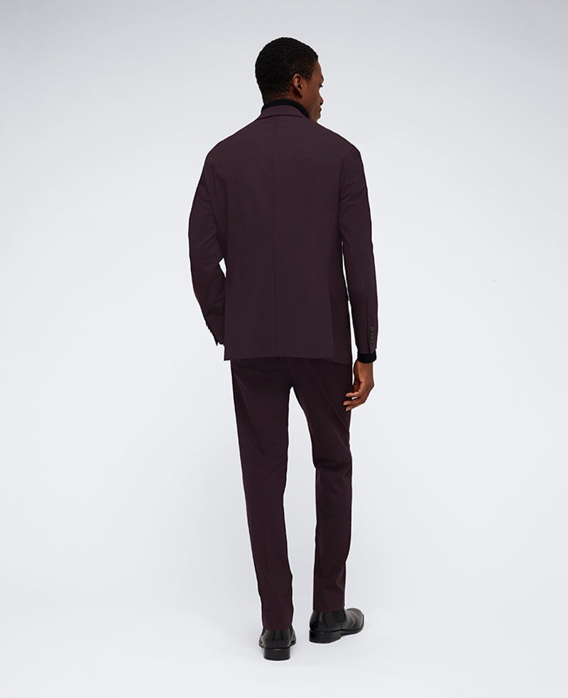Kenneth Cole Mens Slim Fit Suit Jacket 36 Short Burgundy  COKK2FBZ0026