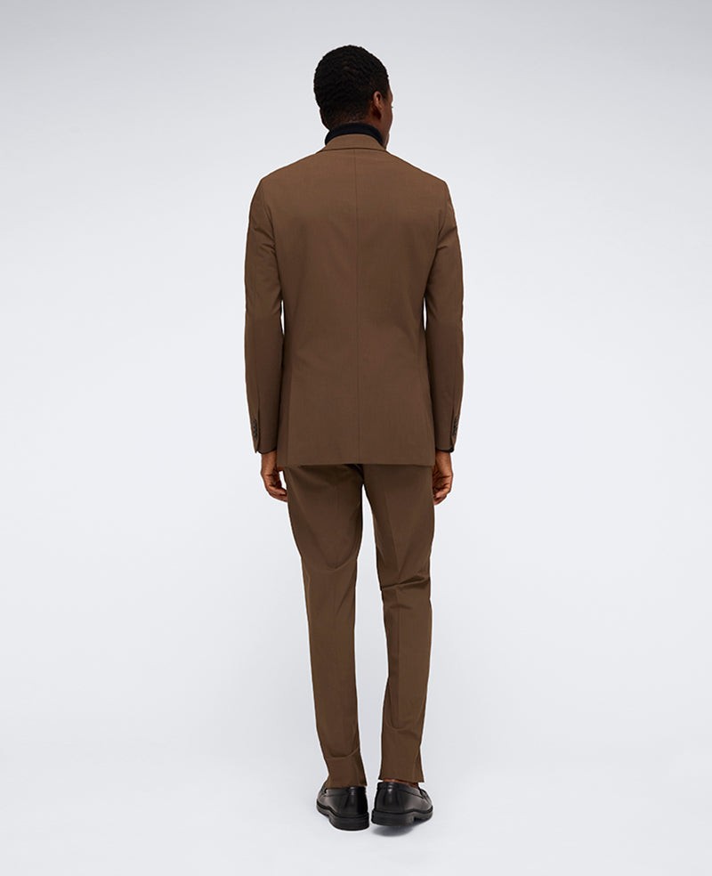 Kenneth Cole Mens Slim fit Suit Jacket Blazer 40 S Brown Solid Stretch