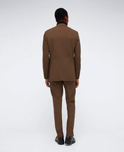 Kenneth Cole Mens Slim fit Suit Jacket Blazer 36 S Brown Solid Stretch