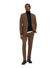 Kenneth Cole Mens Slim fit 2 Piece Suit 38 S / 31 Waist Caramel Brown Stretch