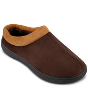 Haggar Mens Indoor/Outdoor Microsuede Clog Slipper with Plaid Fleece Lining XL