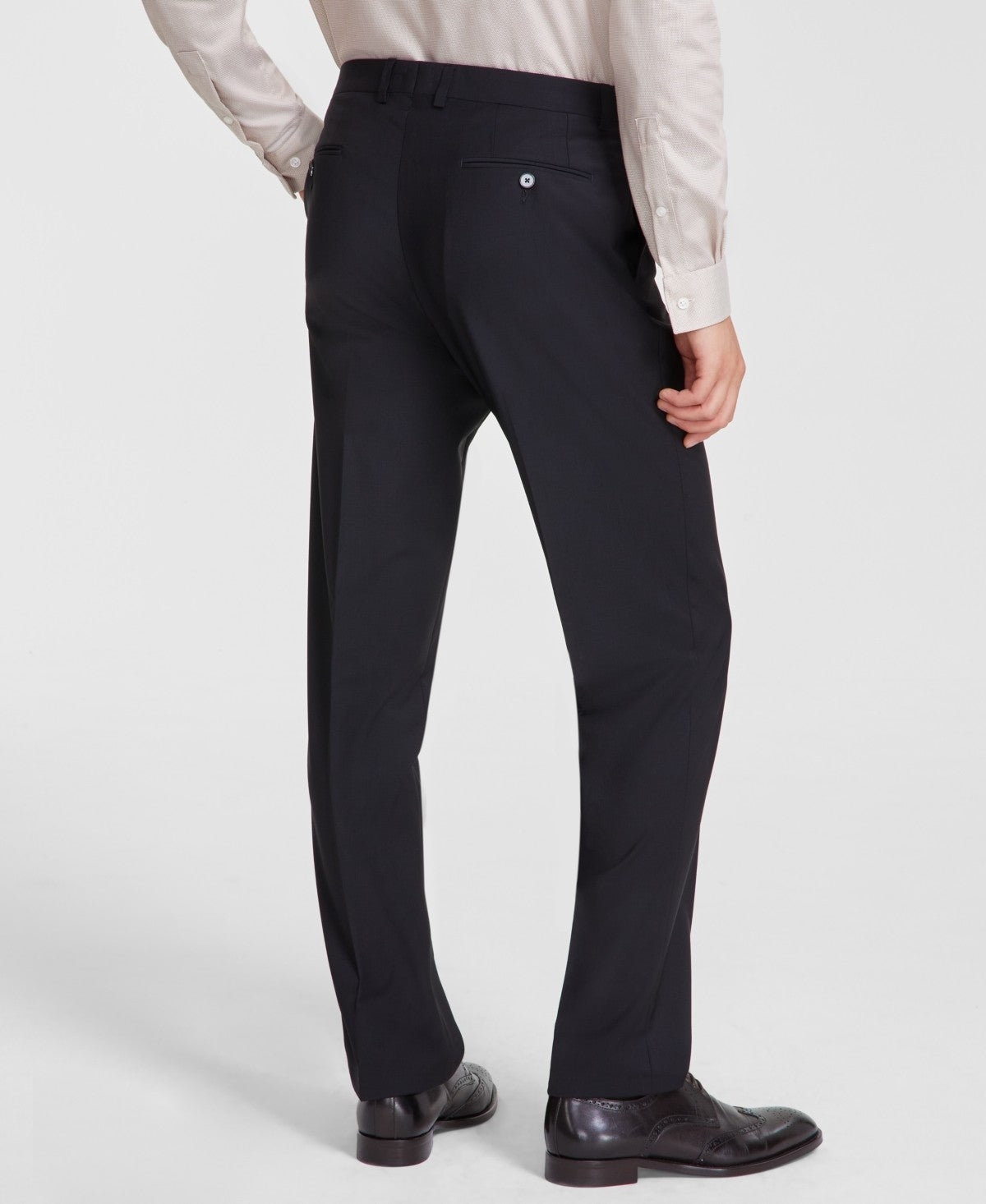 Calvin Klein Mens Slim fit Dress Pants 36 / 34 Black Solid
