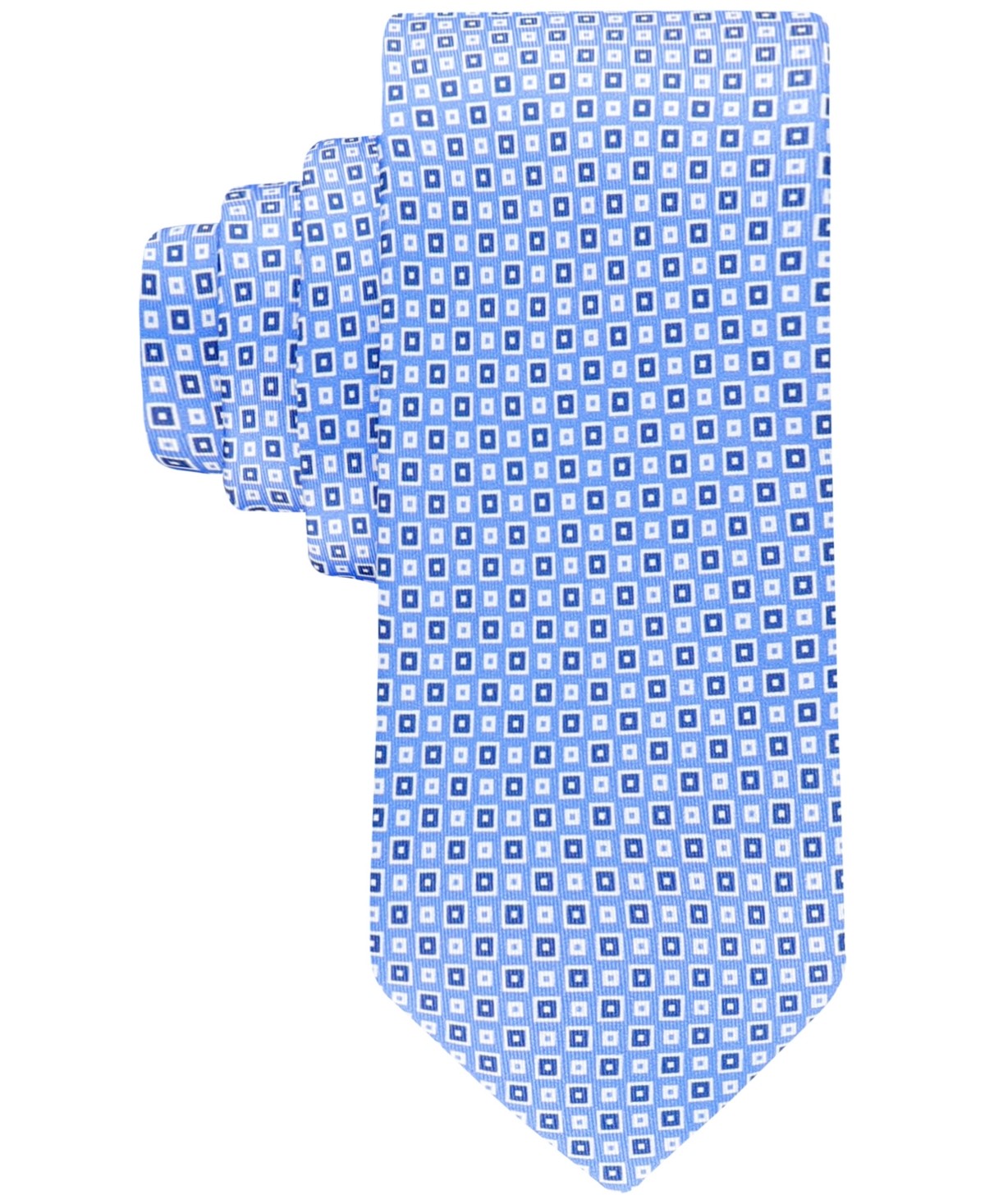 Tommy Hilfiger Mens Regular fit Tie Necktie One Size Light Blue Geometric
