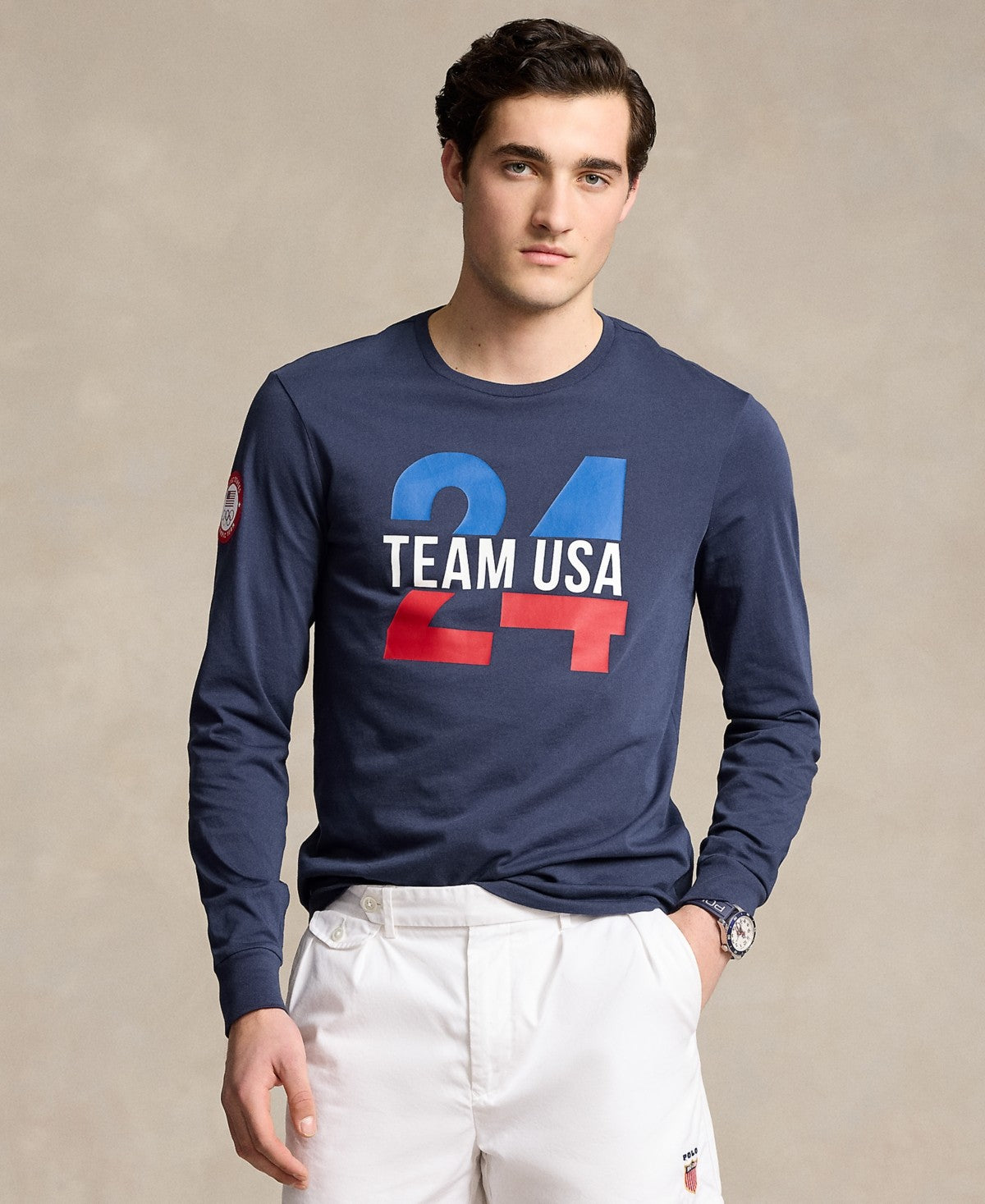 Polo Ralph Lauren Mens Regular fit Long Sleeve T-Shirt Shirt XL Blue Solid