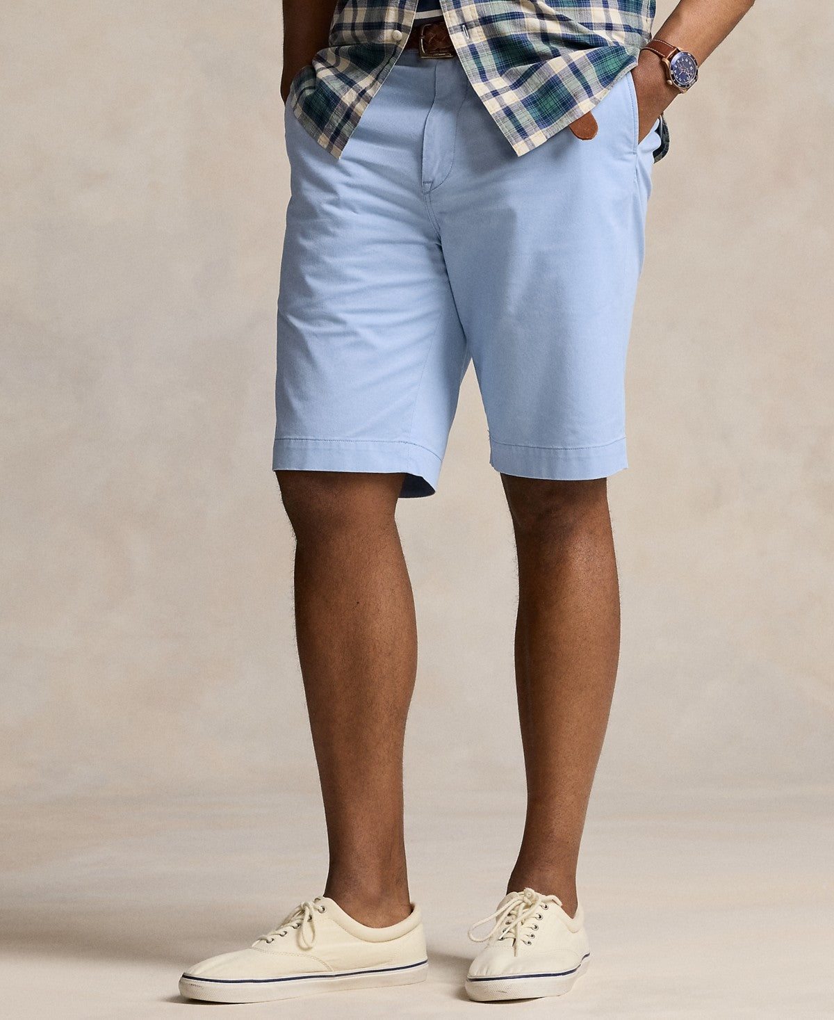 Polo Ralph Lauren Men's Stretch Classic-Fit Chino Shorts Size 44 T Light Blue