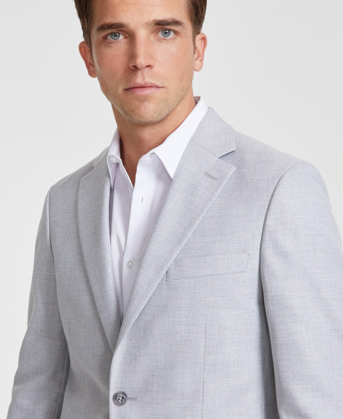 Tommy Hilfiger Mens Modern fit Sport Coat Blazer 38 S Light Grey Solid