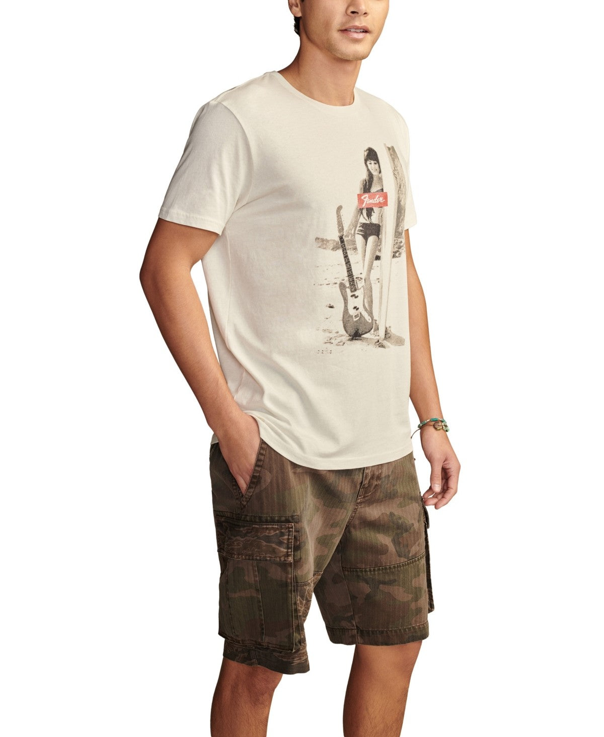 Lucky Brand Mens Regular fit T-Shirt Shirt XL White