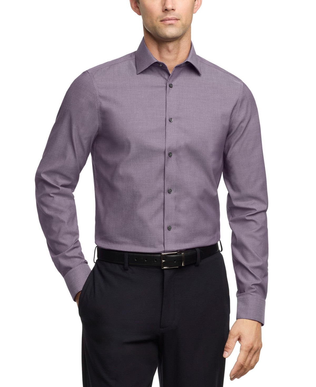 Calvin Klein Mens Slim fit Dress Shirt XL 17.5 in 34-35 Purple
