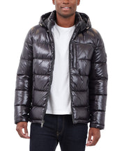 Michael Kors Mens Puffer Jacket Coat XL Black Full Zip