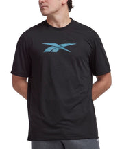 Reebok Mens Regular fit Short Sleeve T-Shirt Shirt XXL Black Solid