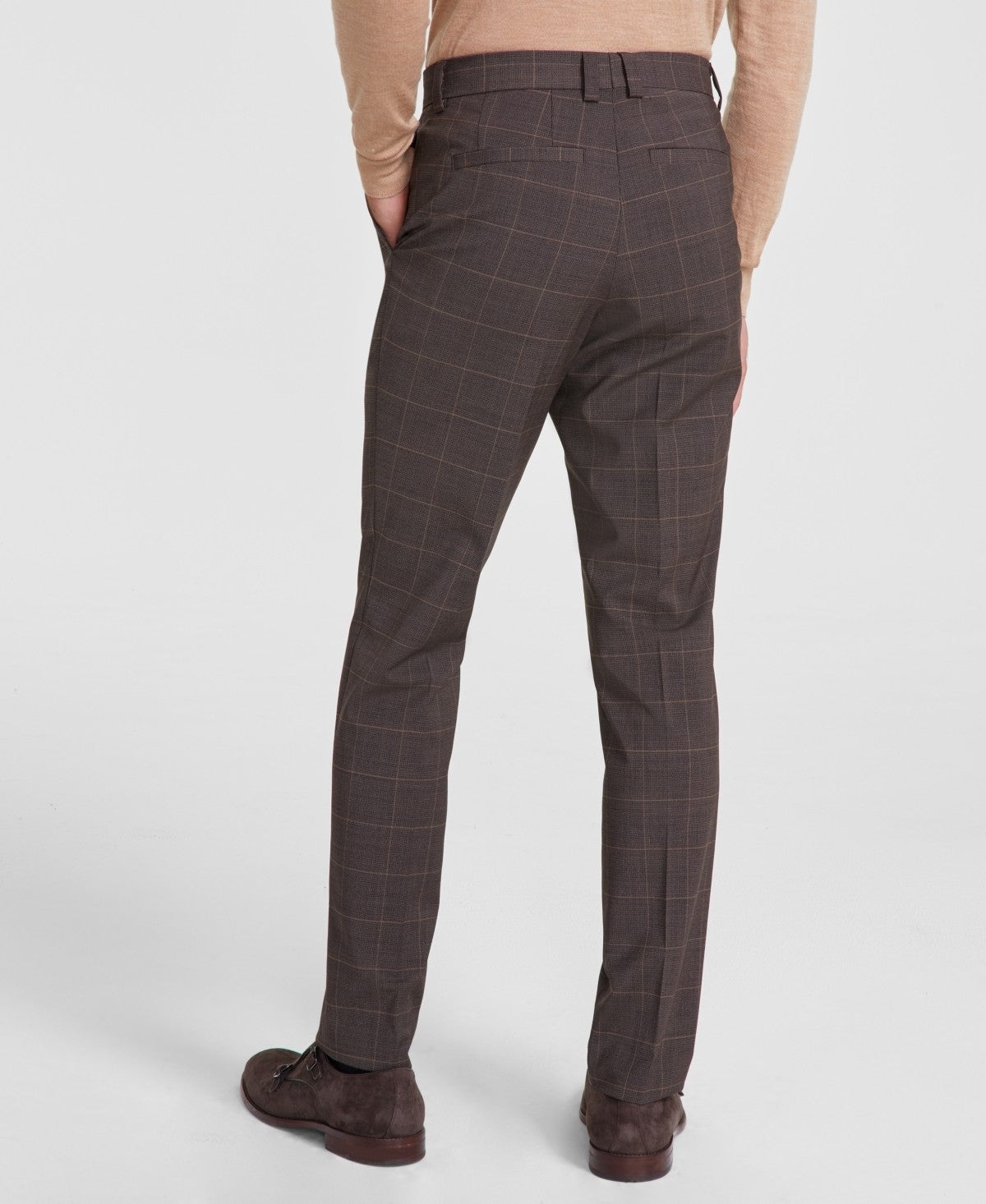 Hugo Boss Mens Modern fit Dress Pants 38 / 32 Brown Solid