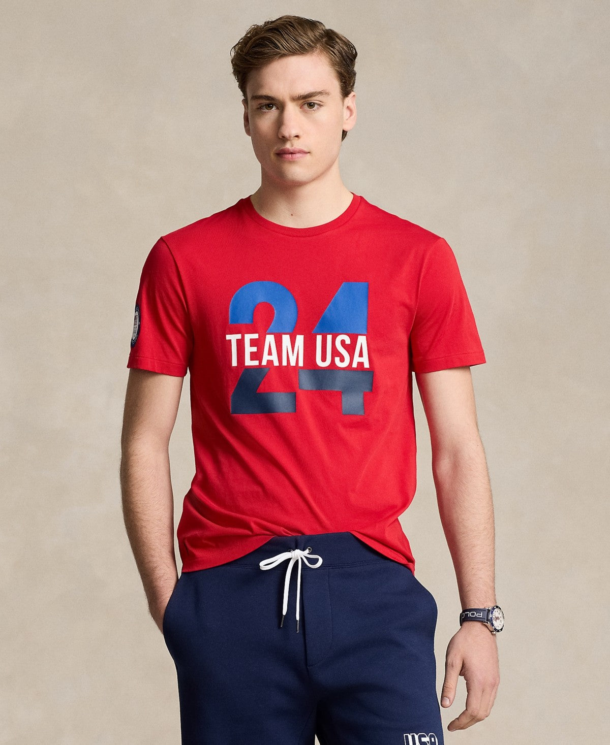 Polo Ralph Lauren Mens Slim fit Short Sleeve Team USA T-Shirt Shirt Small Red