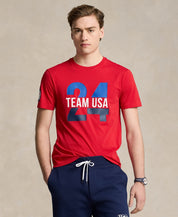 Polo Ralph Lauren Mens Slim fit Short Sleeve Team USA T-Shirt Shirt Small Red