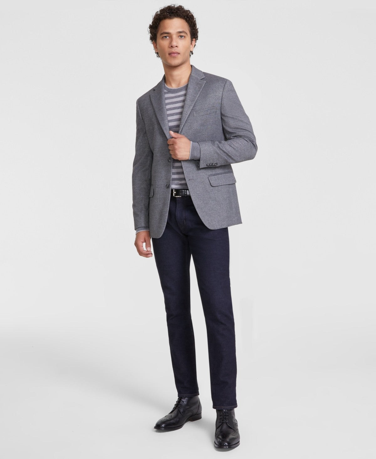 Tommy Hilfiger Mens Modern fit Sport Coat Blazer 46 R Charcoal Grey Solid