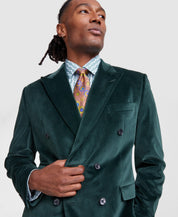 Tayion Collection Mens Classic fit Velvet Sport Coat Blazer 48 L Green