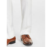 Tayion Collection Mens Classic fit Dress Pants 42 / 30 Off White Solid