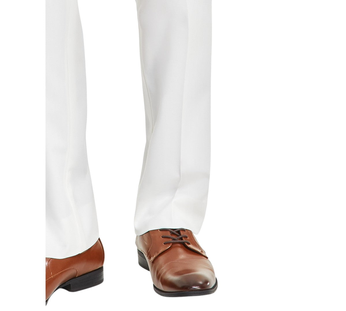 Tayion Mens Classic fit Dress Pants 42 / 30 White Solid