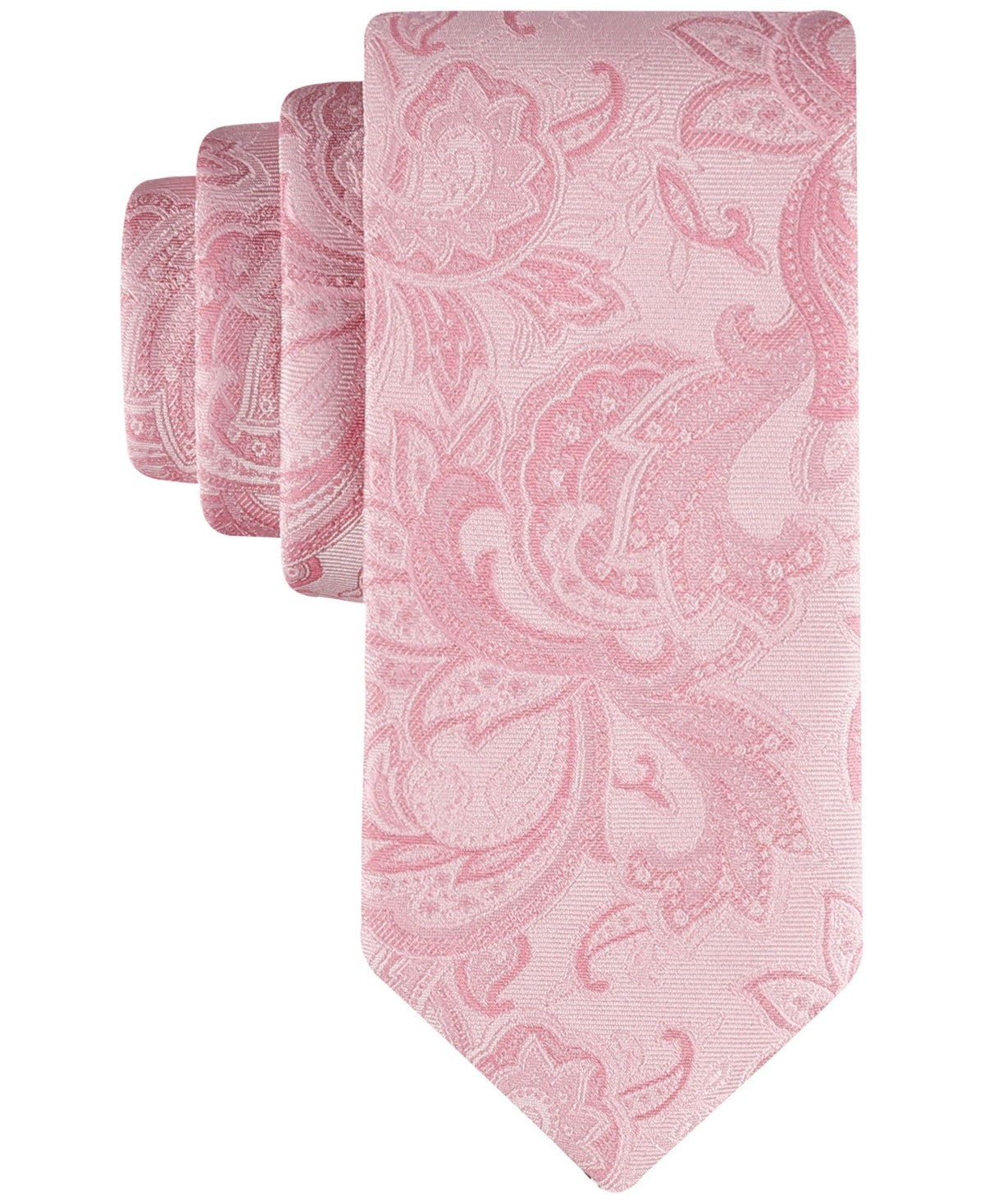 Tommy Hilfiger Mens Tie Necktie One Size Pink Paisley