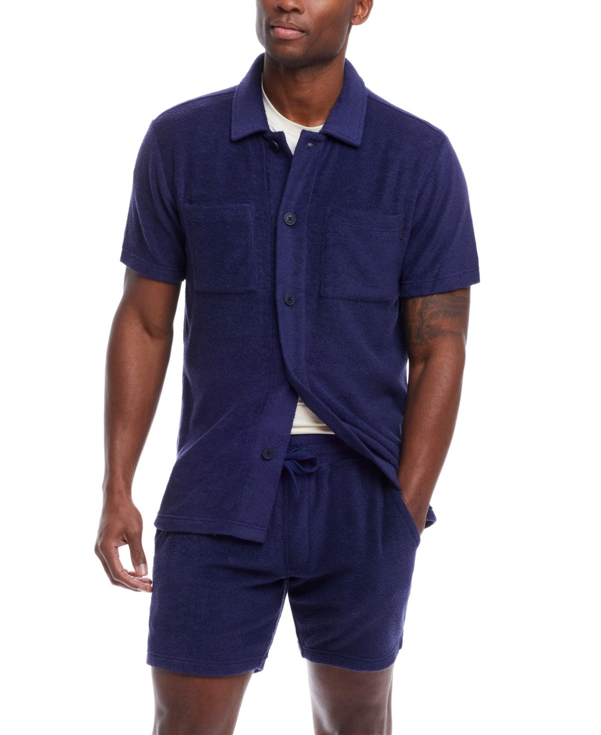 Weatherproof Vintage Men Regular fit Drawstring Shorts XL / 7 Blue Solid