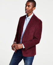 Michael Kors Mens Classic fit Corduroy Sport Coat Blazer 54 L Red Solid