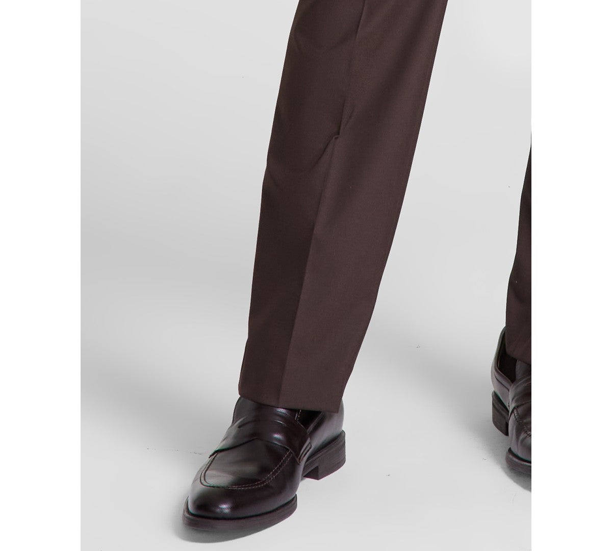 Michael Kors Mens Classic fit Dress Pants 35 / 32 Chocolate Brown Solid